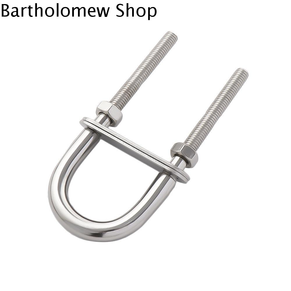 BARTHOLOMEW Đáng tin cậy M5 / M6 / M8 / M10 Thép không gỉ 304 Phần cứng Thuyền Du thuyền Phần cứng Thuyền U-bolt Chốt chữ U bằng kim loại Miếng đệm vít Cung mắt nghiêm nghị Rigging Vít có đai ốc