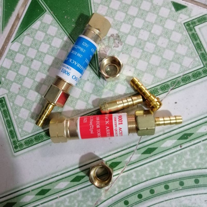 Combo bộ van chống cháy ngược ren 17mm và thêm 1 bộ ecu chuột Hàng Nhập Khẩu