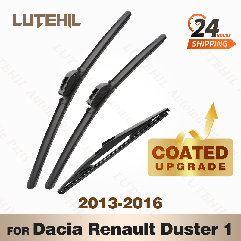 Xzjeisg lutehil của Silicone trước & gạt nước phía sau thiết lập cho Dacia Renault Khăn lau bụi 1 2013 - 2016 2014 tráng gạt nước kính chắn gió 20 "+ 20" + 14"