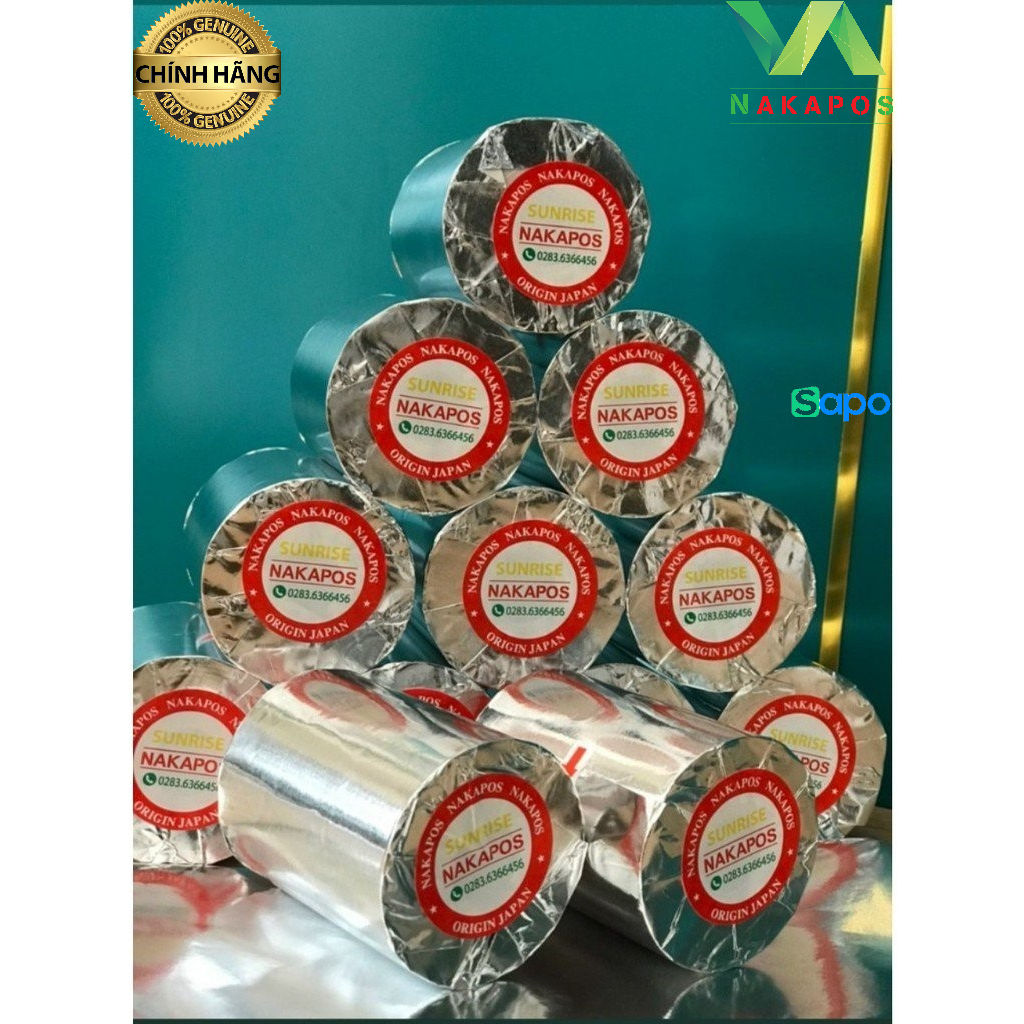 [COMBO 5 CUỘN] GIẤY IN NHIỆT K80 K58 K57 K57x40 In rõ Giấy In Bill Giấy In Hóa Đơn Giấy Nhiệt K58mm giấy nhiệt [TEM ĐỎ NAKAPOS]