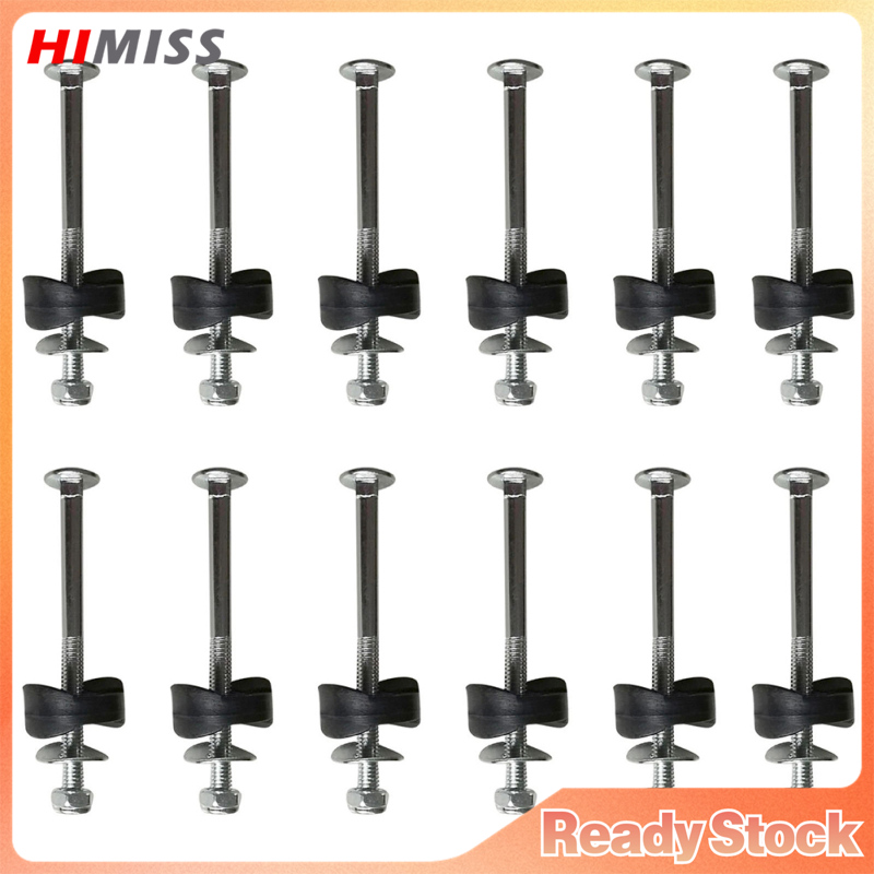 HIMISS 12Pcs Galvanized Steel Trampoline Screw Set Anti Fall Trampoline Stabilization Tool Jumping Bed Holder Screw