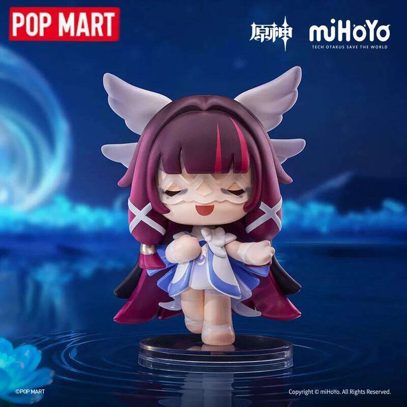 POP MART Genuine Genshin Impact Q Version Mini Series Blind Box Figure Anime Game Character Collectible Model Toy Birthday Gifts