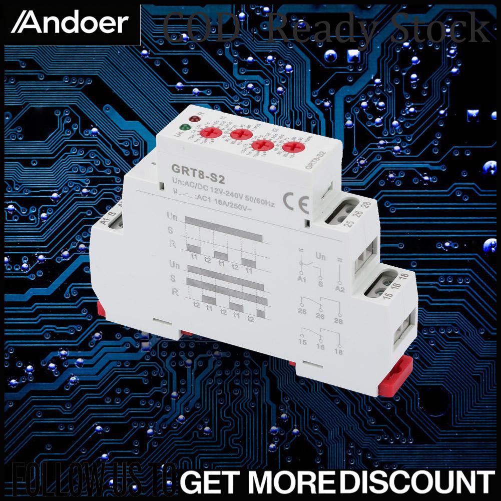 Andoer Rơle hẹn giờ chu kỳ Rất hữu ích Đơn giản để vận hành ngoài trời Giá 599,000 Đồng*Miễn phí vận chuyển