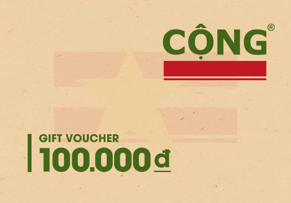 Cộng Cà Phê - Evoucher Phiếu quà tặng Cộng Cà Phê 100k