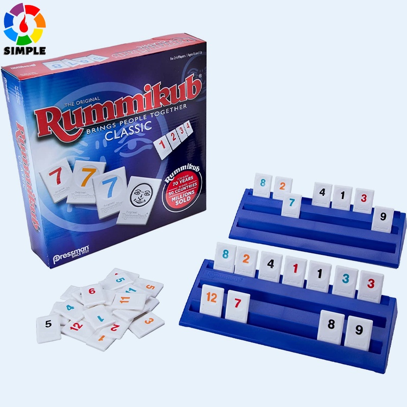 Bộ Trò Chơi Board Game Rummikub - Rummy Tile Board Game Cho Gia Đình