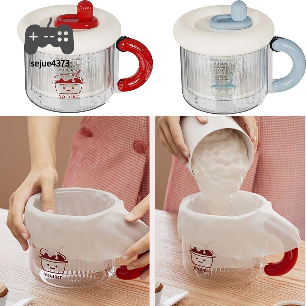 SEJUE4373 Có thể tái sử dụng Dụng cụ lọc sữa chua Hy Lạp Có thể giặt được Lưới mịn Máy làm sữa chua đặc Cấp thực phẩm Di động Bộ lọc sữa chua tự làm Nhà bếp