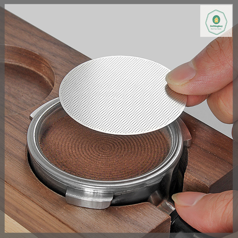【Jettingbuy】 Hot Sale 51 53 58mm Reusable Coffee Filter Heat Resistant Mesh Coffee Pot Coffee Machine Filter For Coffee Machine Handle Puck Screen ราคา 51 บาท*ส่งฟรี