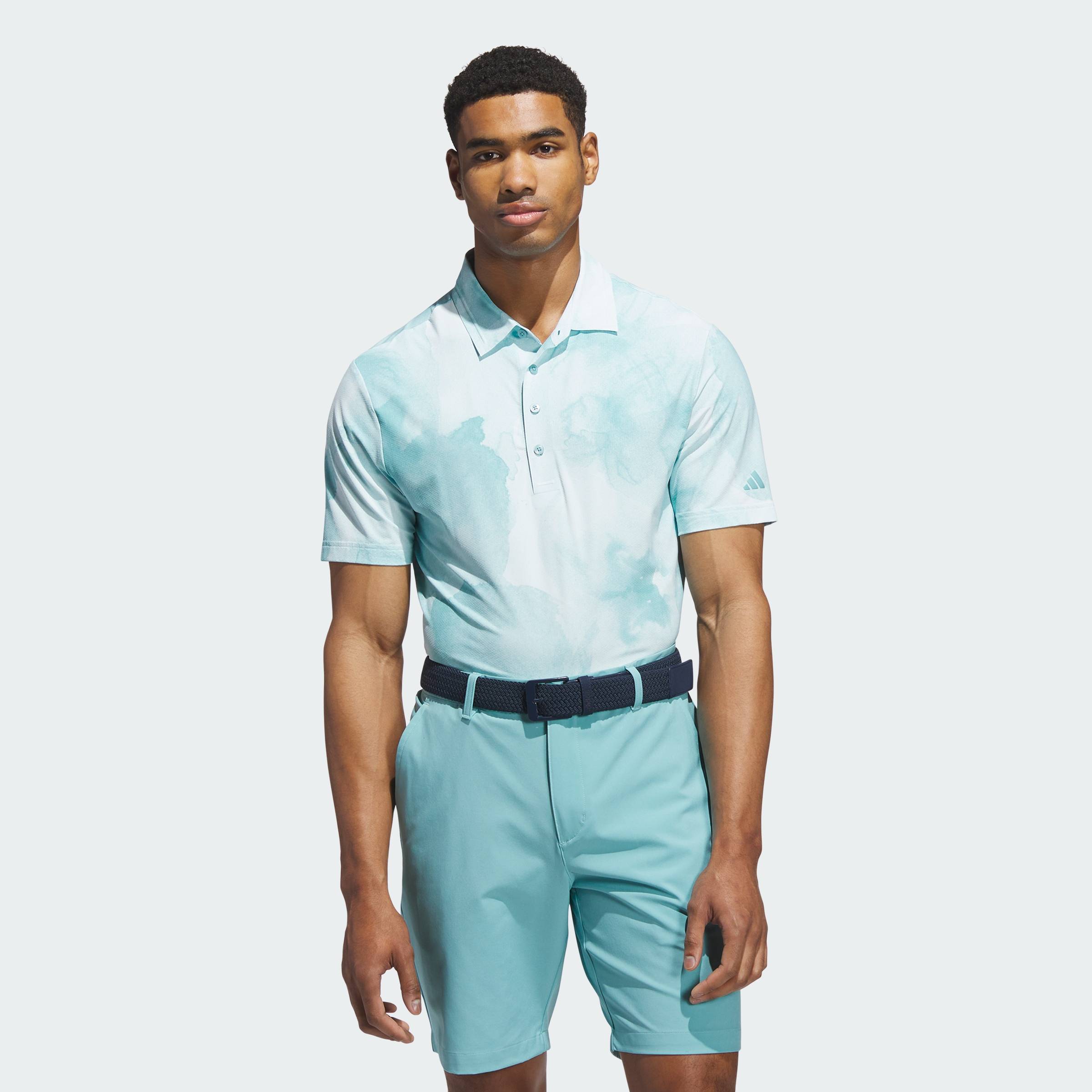 [0H-2H 15.7-VOUCHER 15%] adidas Đánh gôn Áo Polo Tour Họa Tiết Cool Feeling Ultimate365 Nam Ngọc lam JY3962
