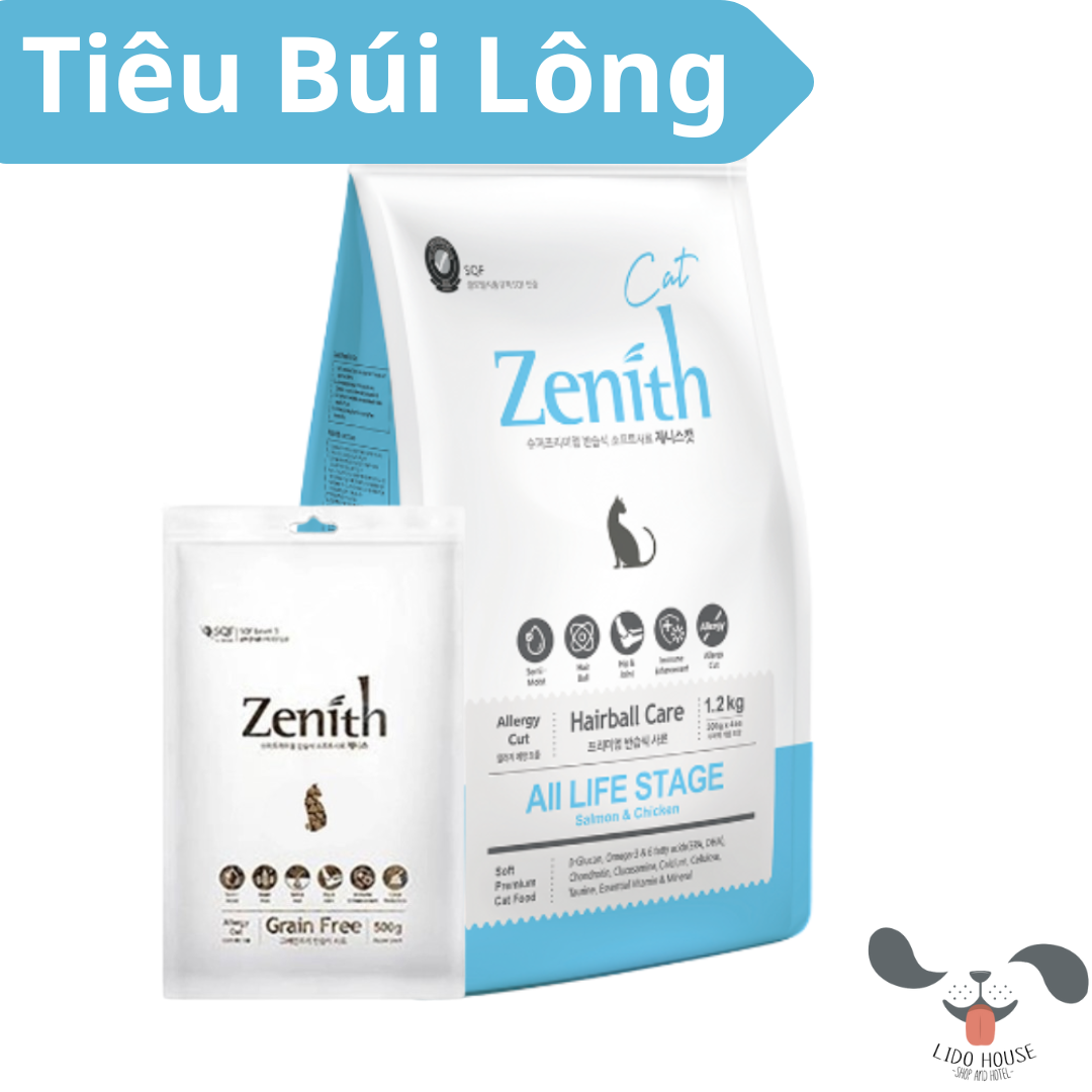 Thức ăn hạt mềm ZENITH CAT Tiêu Búi Lông cho mèo – Lido House Shop & Hotel