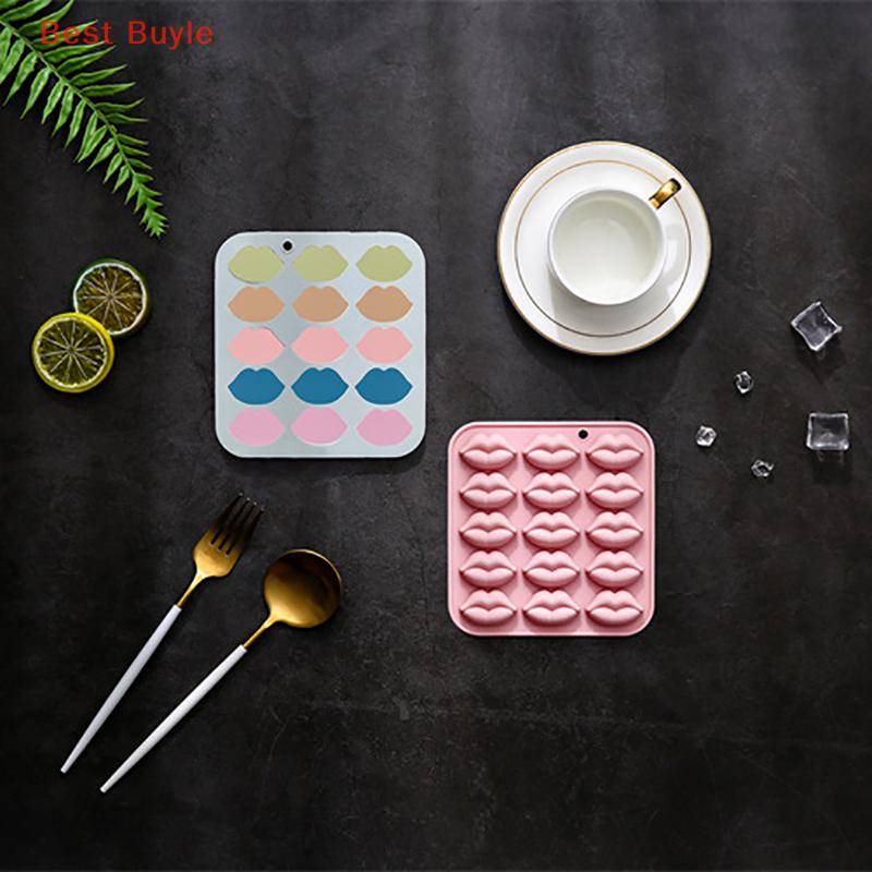💖Best Buyle 15 tế bào vui miệng hình Silicone sô cô la khuôn Ice Cube khay pháp Mousse bánh khuôn DIY Cookie khuôn món tráng miệng nướng công cụ