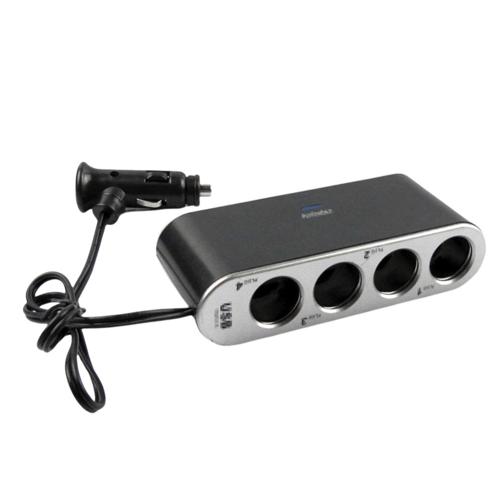 12V Xe Điện Nhà Phân Phối 4 Cách Bộ sạc xe hơi USB Cổng Ổ cắm điện Nhà Phân Phối đèn LED ổ cắm đa năng Sạc Xe Hơi