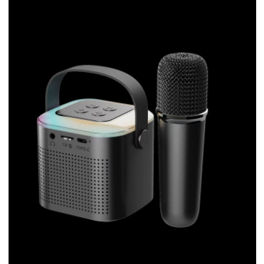 HomeAid Loa bluetooth mini karaoke kèm 2 mic không dây MT-Y1 có cổng cắm tai nghe công suất 13W 2023