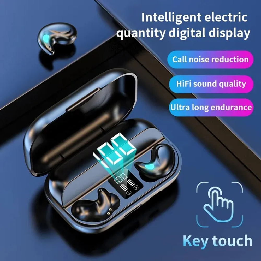 X57 Tai nghe không dây Tai nghe bluetooth với hộp sạc thể thao có đèn LED Stereo tiếng ồn hủy bỏ tai nghe trong tai