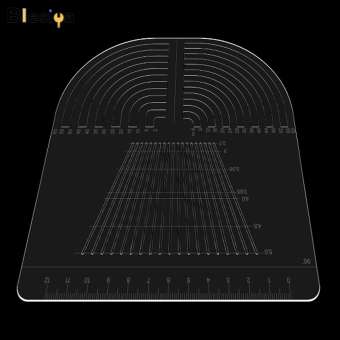 Blesiya thước kẻ góc tròn bằng da mẫu Khâu góc vòng tròn thủ công bằng acrylic