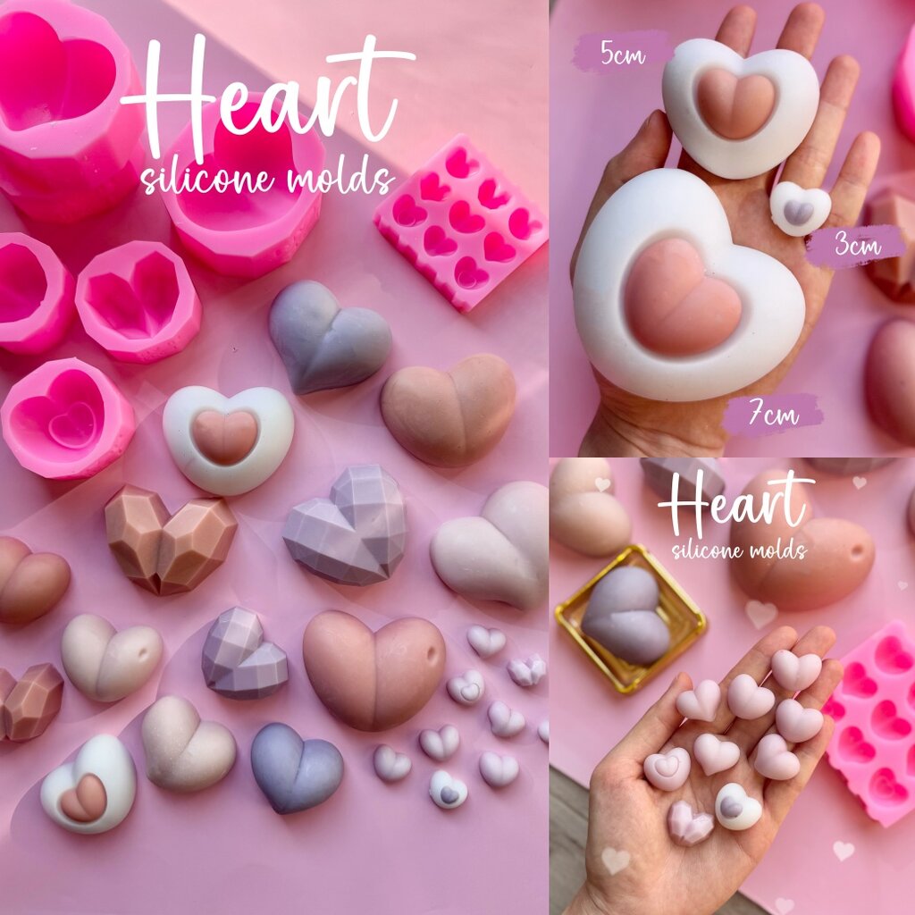 รวมแม่พิมพ์ขนม หัวใจ เล็กใหญ่ วาเลนไทน์ ทำช็อคโกแลตได้ ราคา 89 บาท*ส่งฟรี