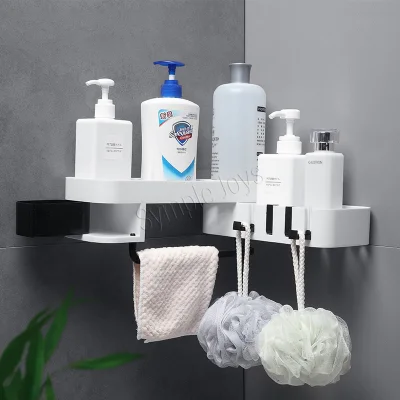 Bathroom Corner Shelf Shower Caddy Wall Mounted No Drilling Organizer for Bathroom Self Adhesive Bathroom Storage