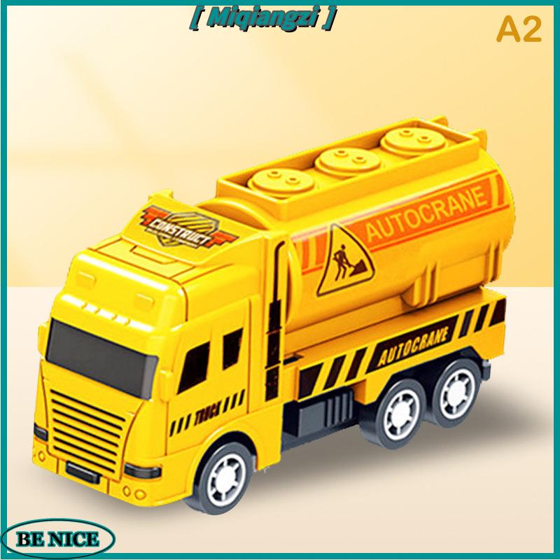 [miqiangzi] Trẻ em Đồ chơi xe hơi quán tính vệ sinh xe tải mô hình kéo trở lại kỹ thuật quân sự Xe chữa cháy động cơ bé trai đồ chơi cho trẻ em Quà tặng - 5
