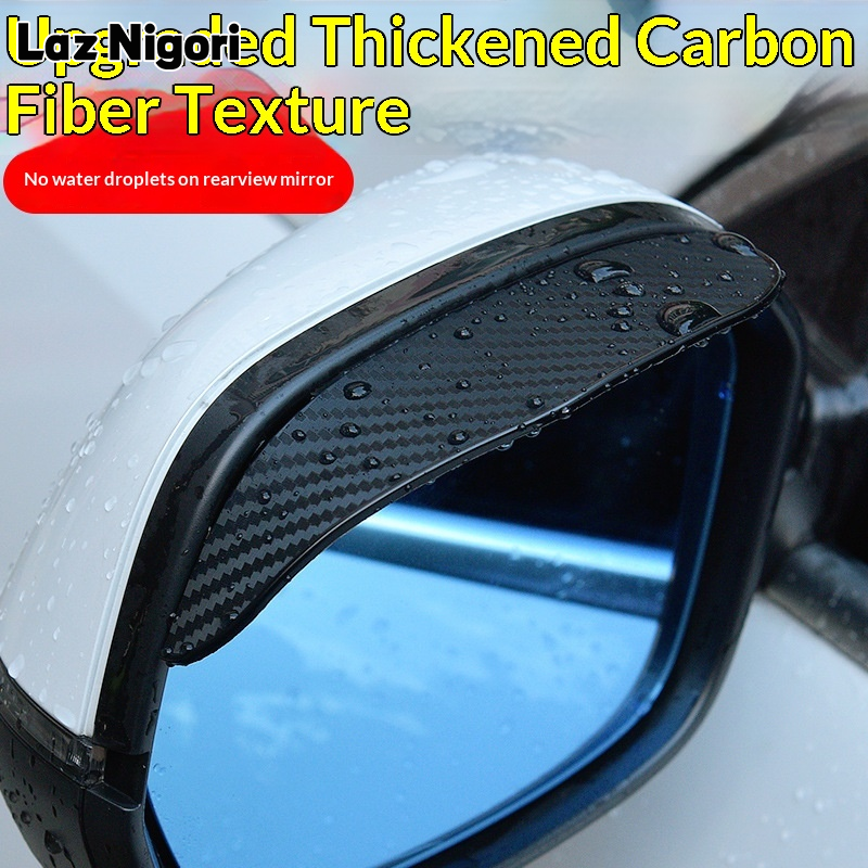 Laz Nigori Upgraded Thick Carbon Fiber Pattern Car Side Mirror Rain Visor, Anti-Drip Water Repellent Design for Clear Visibility Giá 18,430 Đồng*Miễn phí vận chuyển