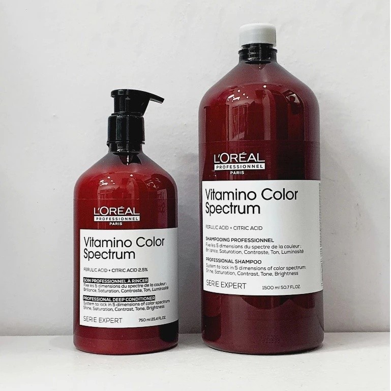 Gội xả dưỡng khóa màu tóc nhuộm, tẩy L'oreal vitamino color spectrum 1500ml/750ml