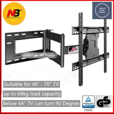[LOcal Warranty] Heavy Duty Wall Mount Full Motion TV Bracket NB SP2 (Suitable for 40″ – 70″ TV)