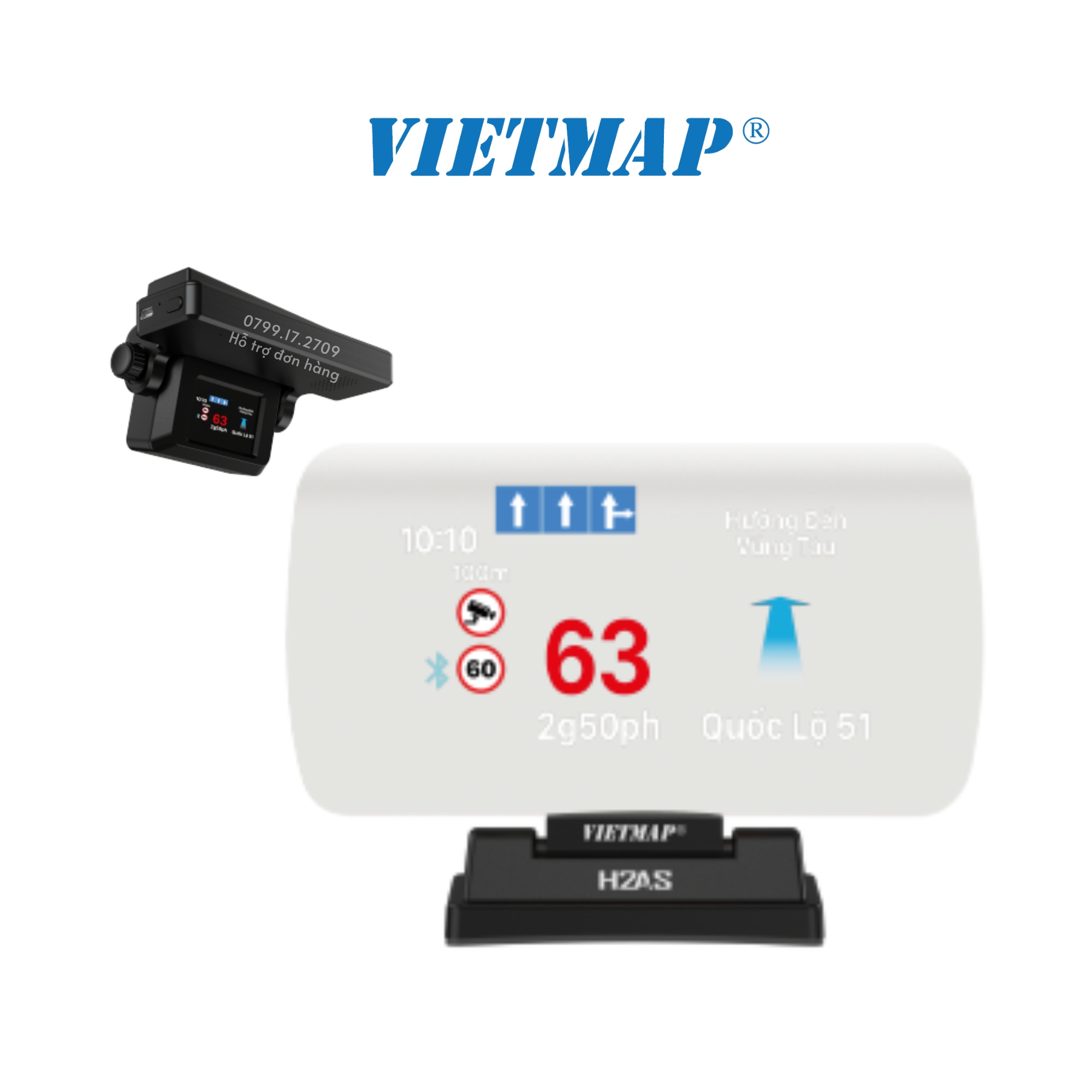 Màn hình hud h2as - cảnh báo tốc độ - dẫn đường - đo áp suất lốp - hiển thị cuộc gọi