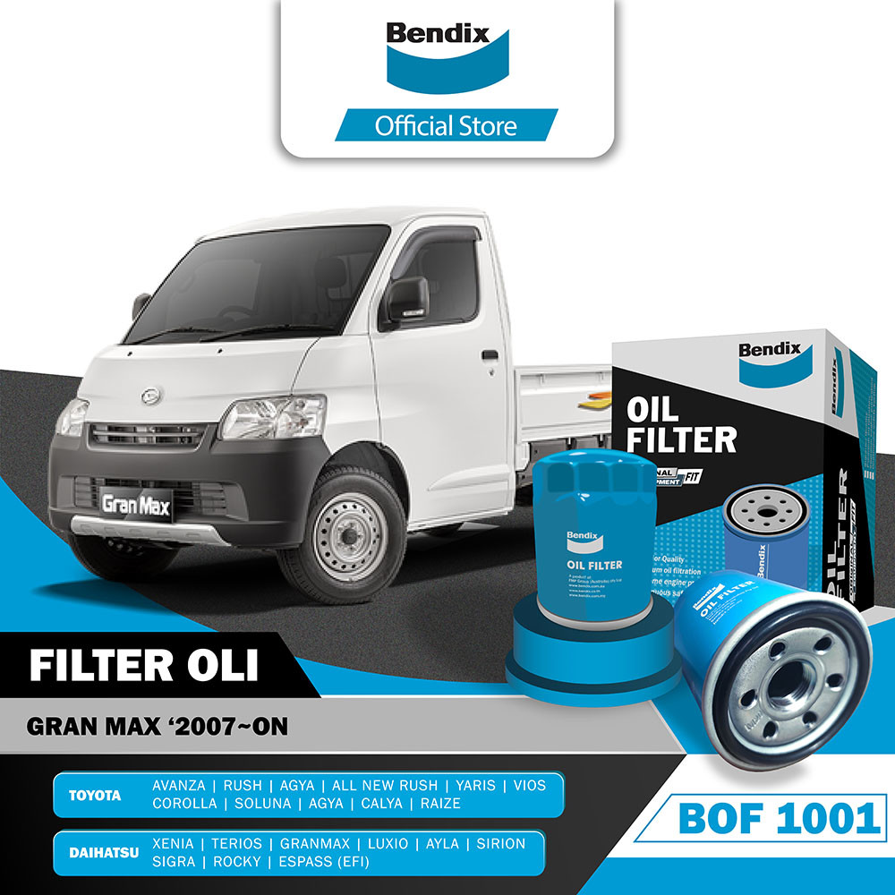 Bendix Filter Oli Saringan Oli Mobil Daihatsu Gran Max 2007-On - BOF1001 Harga 42,300 rupiah*Gratis Ongkir