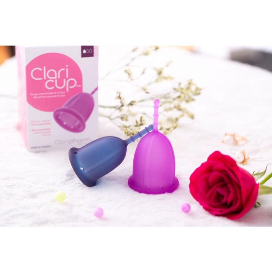 Cốc nguyệt san Claricup kháng khuẩn Pháp kèm cốc tiệt trùng