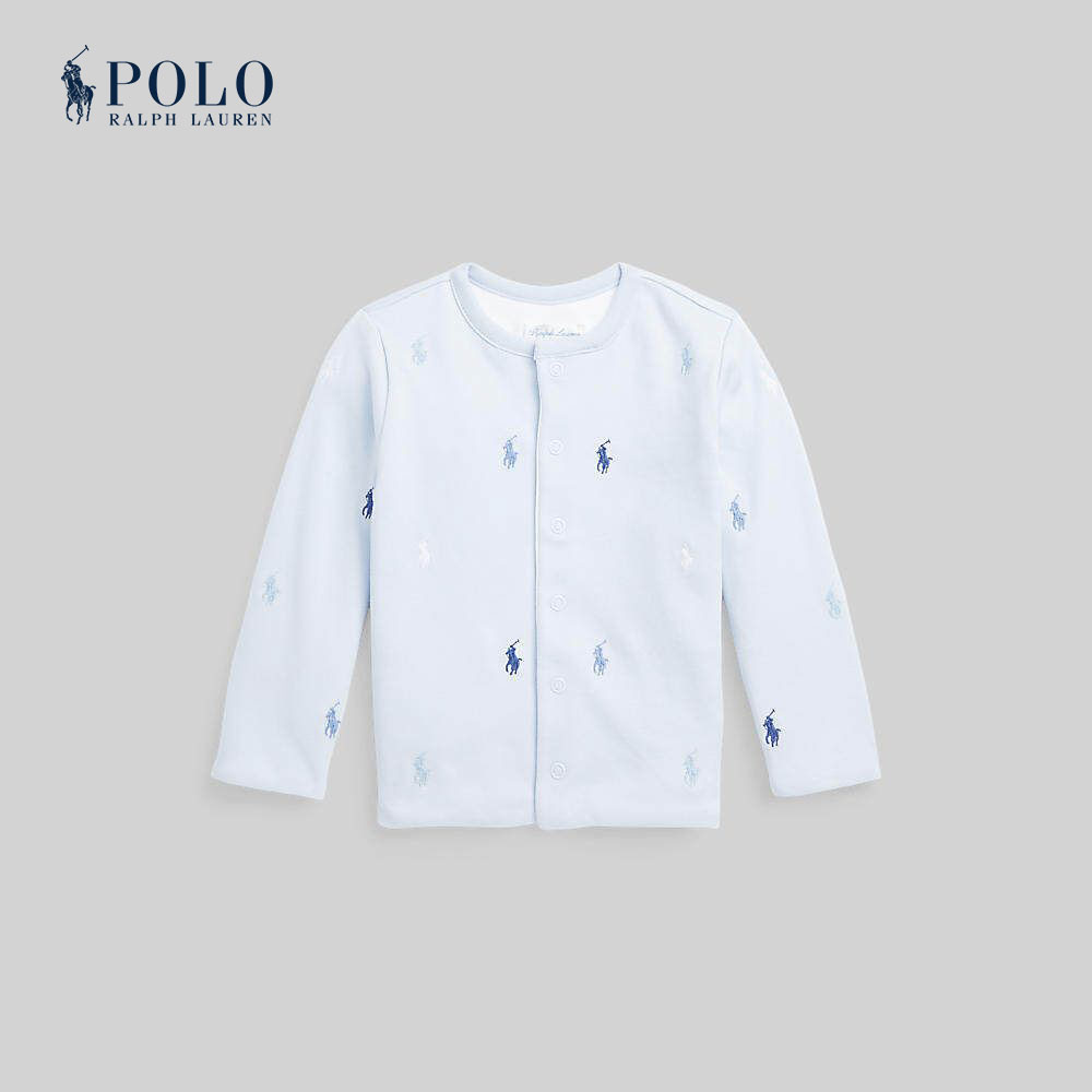 Polo Ralph Lauren Kids CARDIGAN Baby Boys Reversible Cotton Interlock Jacket เสื้อคาร์ดิแกนเด็ก รุ่น CWPOOTWI6020051 สี 400 BLUE ราคา 5,300 บาท*ส่งฟรี