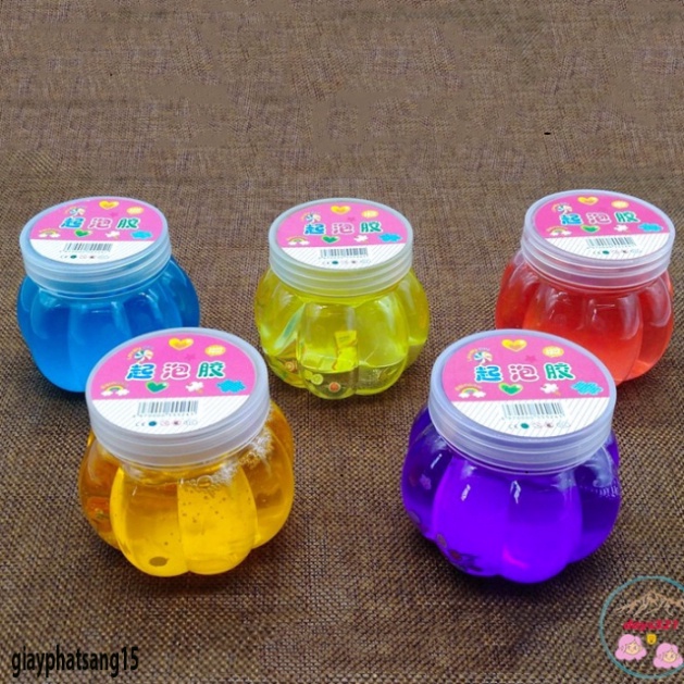 Slime Slam 6 Màu Nhũ Kim Tuyến Nước Lỏng Lọ Hình BÍ NGÔ Mochi đẹp lung linh Gudetama Cực Đã trong quãng Nhiều sắc màu Cr - MSP494104