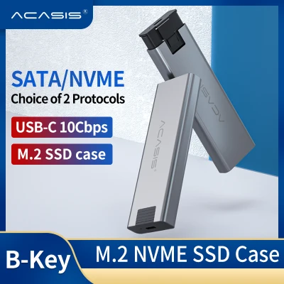 ACASIS SSD Case M.2 Enclosure USB 3.1Gen2 Type C Micro USB External Mobile Hard Disk Drive Box for M2 NVME NGFF 2230/2242/2260/2280 M.2 SSD Case