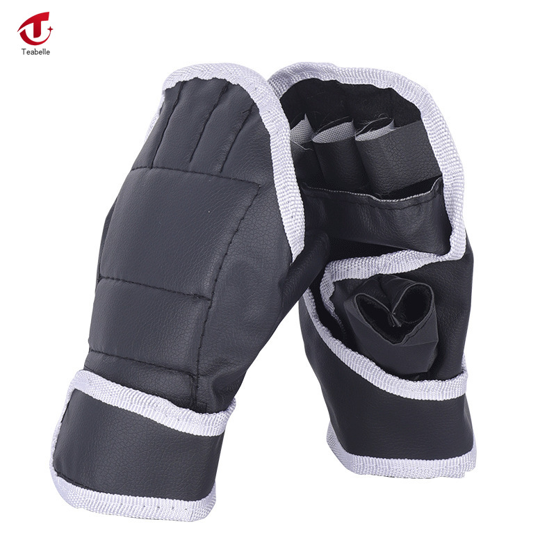 Teabelle MMA dày đấm bốc nửa ngón tay găng tay cho người lớn găng tay cho SANDA Găng tay tập thể lực bao cát Găng tay chiến đấu