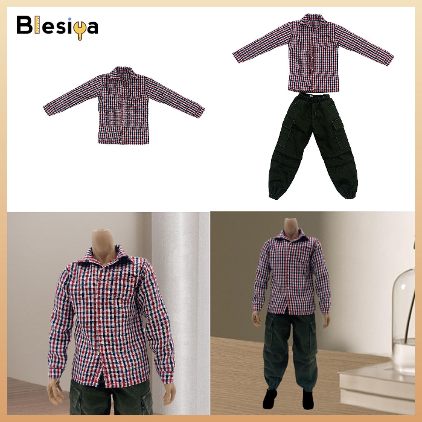 โมเดลฟิกเกอร์ อาร์ตทอย กล่องสุ่มของสะสม Blesiya 1/6 Scale Long Sleeve Shirt Outfit Costume Cosplay Shirt for 12" Male Action Figures Doll Model Accessories