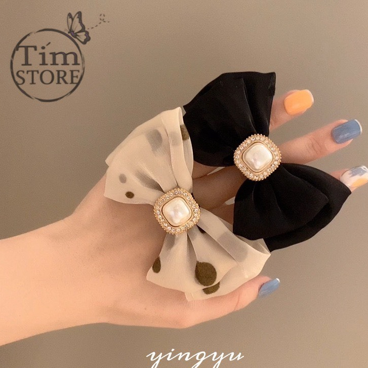 Dây cột tóc nơ sang trọng TÍM STORE phụ kiện buộc tóc phong cách hàn quốc