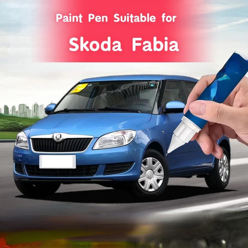 Paint Pen Suitable for Skoda Fabia Paint Fixer Icy Navy Blue Pop Yellow Candy White Original Car Pai