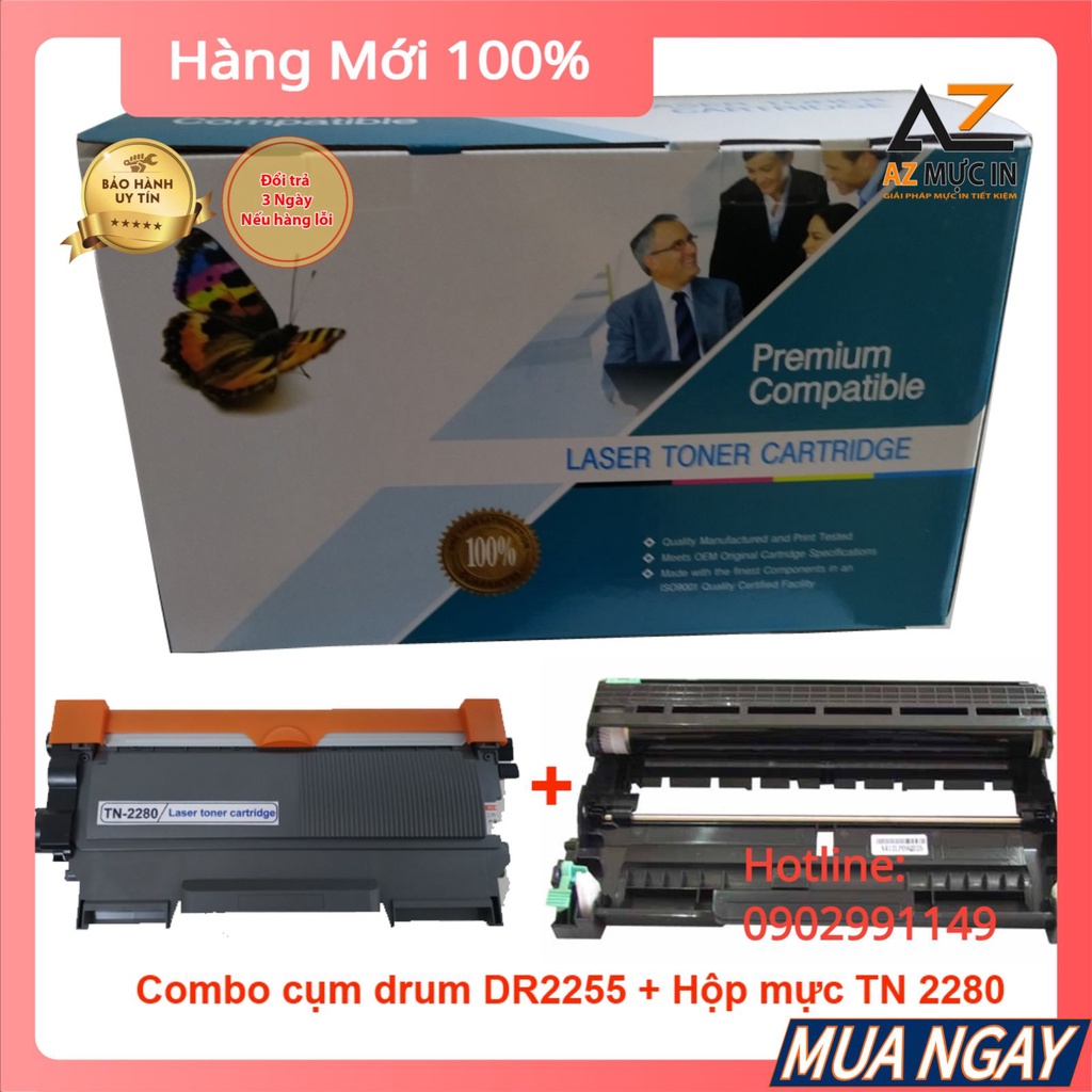 [Bộ Drum DR2255 + Mực TN2280] Mực máy in Brother HL 2240D 2250DN MFC 7360 7860DW DCP 7050 7060D