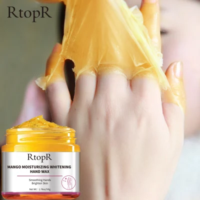 RtopR Mango Moisturizing Hand Wax Whitening Skin Hand Mask Repair Exfoliating Calluses Acid Anti-Aging Hand Skin Treatment Scrub 50g