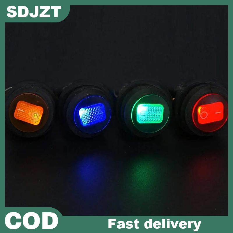 【SDJZT Tools】 5pcs kcd1 on off 3-pin 2 vị trí Snap 20A 12V màu đỏ màu xanh lá cây LED vòng thuyền Rocker chuyển đổi với LED nhỏ chuyển đổi cho xe hơi Giá 31,427 Đồng*Miễn phí vận chuyển