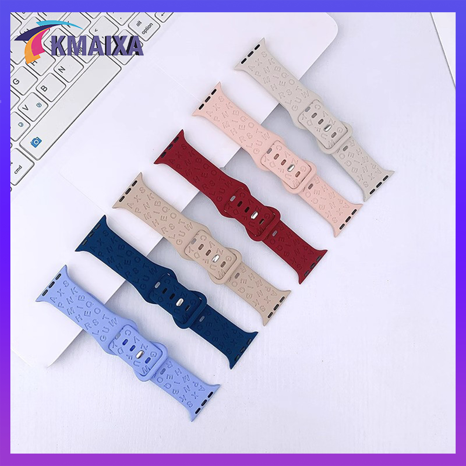 แกะสลักตัวอักษรซิลิโคนสำหรับ for smart Watch Ultra 2 49 มม.46 45 41 44 40 38 42 มม for iWatch Series 10 9 8 7 6 5 4 3 SE ราคา 55 บาท*ส่งฟรี