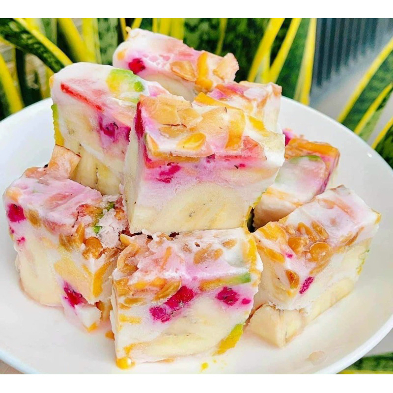 Hộp 500gr kem chuối trái cây siêu béo bao ngon