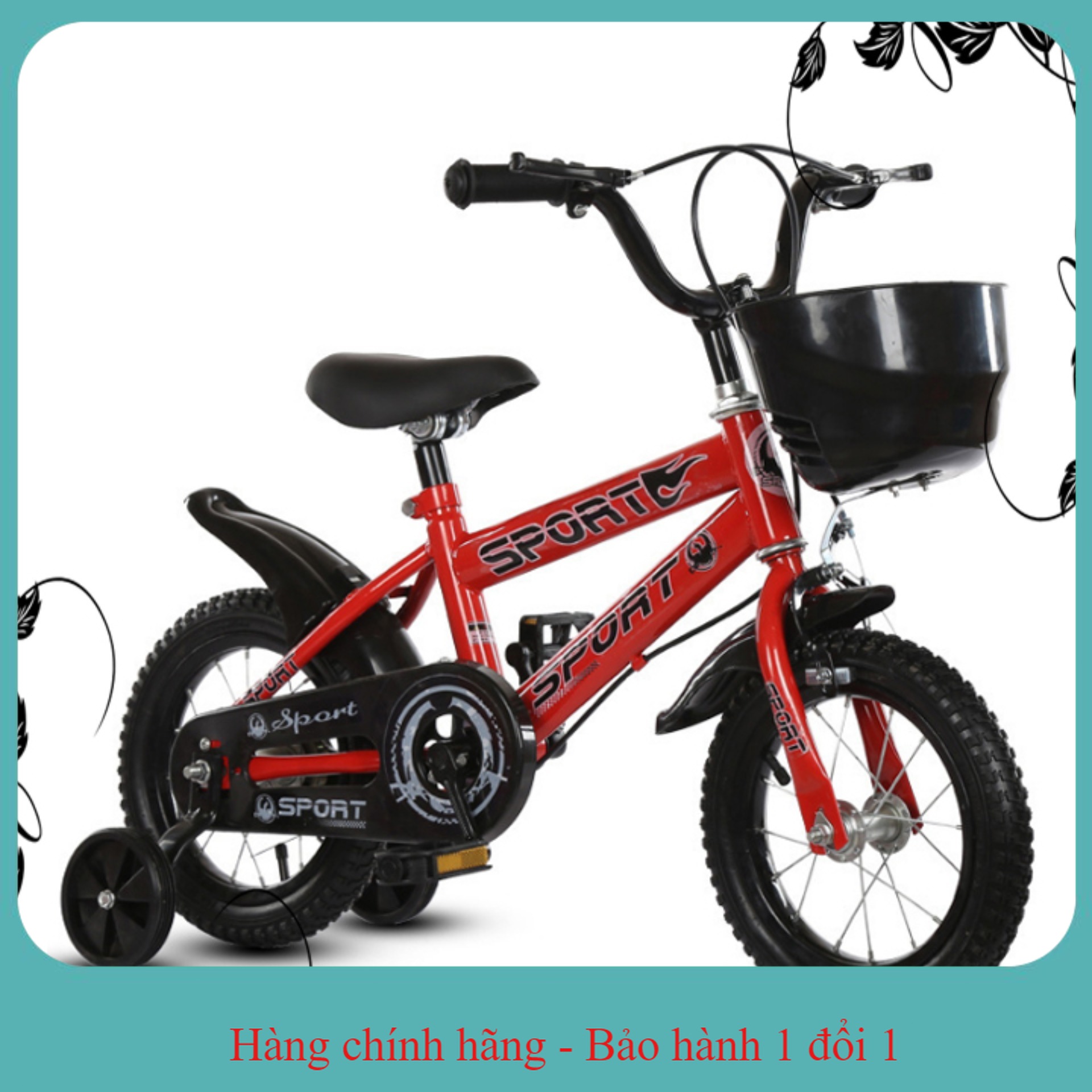 Xe đạp trẻ em, dáng thể thao mạnh mẽ, dành cho bé từ 2-6 tuổi, vành nan 12 inch