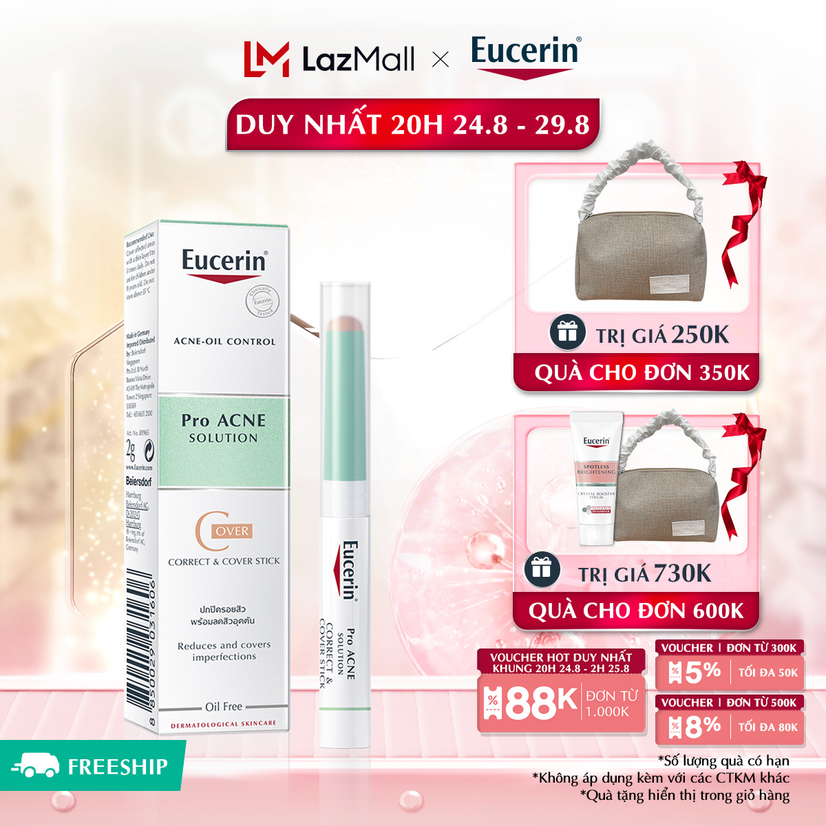 Bút che khuyết điểm & giảm mụn pro acne correct & cover stick 2g