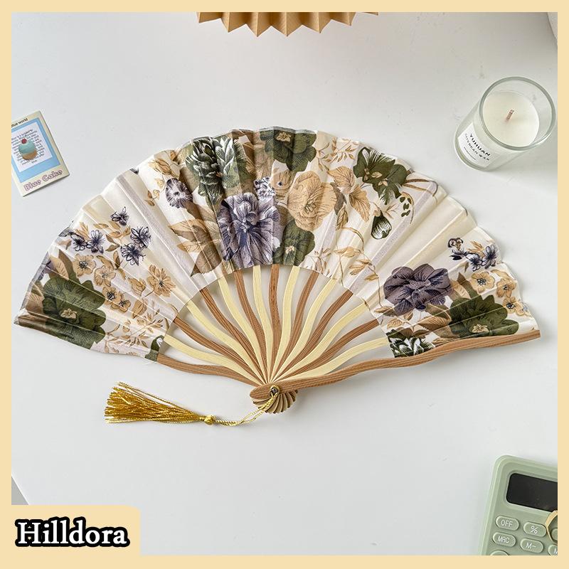 [Hilldora] Trung Quốc Nhật Bản phong cách quạt lụa gấp Quạt đám cưới fan hâm mộ nghệ thuật Quà Tặng khiêu vũ tay fan hâm mộ cổ điển tre gấp tay cầm hoa fan hâm mộ - 6
