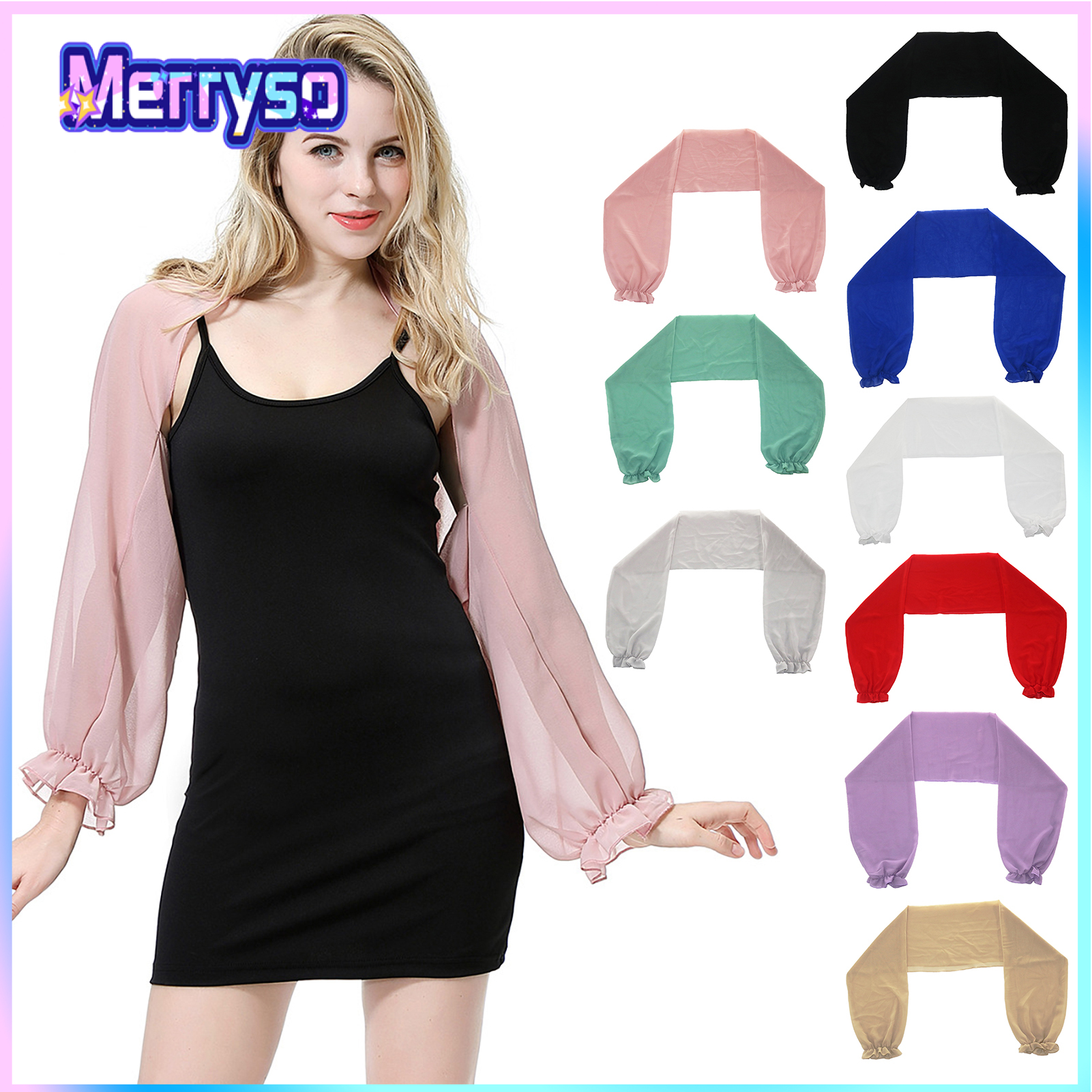 Chiffon Shawl Solid Color Summer Thin Sun Protection Shirt Open Front Long Sleeve Ruffle Cuffs Beach Shawl ราคา 169 บาท*ส่งฟรี