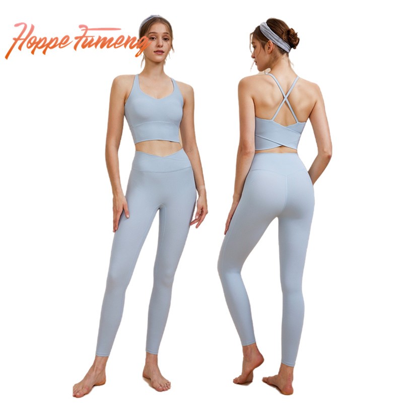 Hoppe Fumeng one set women's padded sport bra and sport long pants