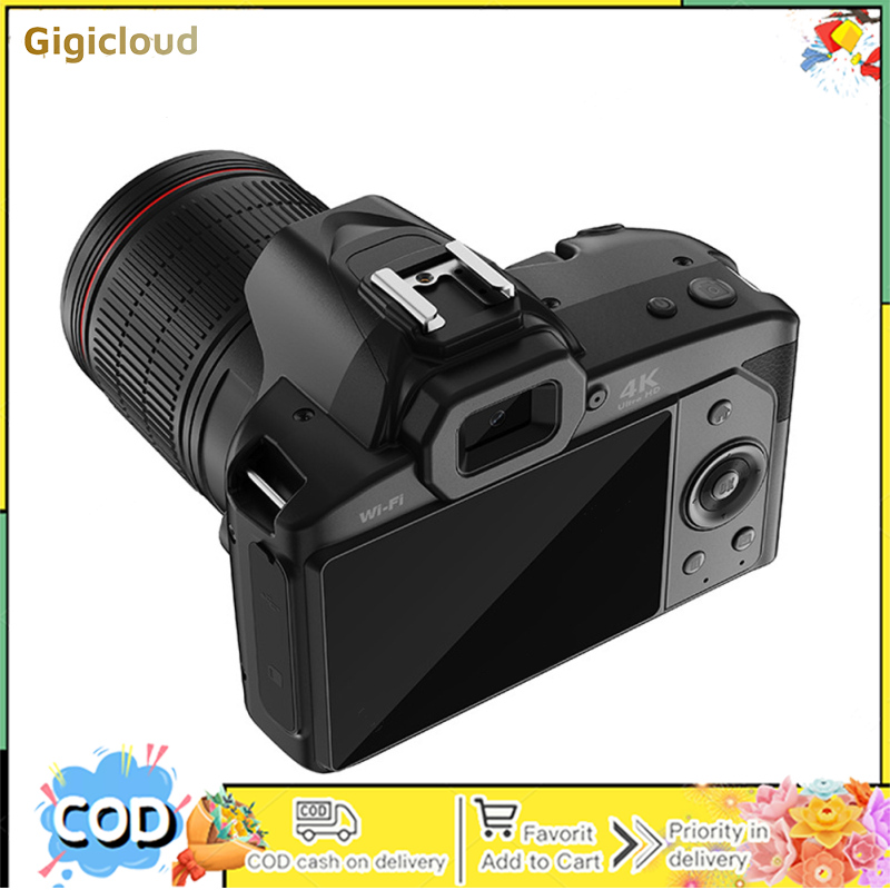 กล้องถ่ายรูป กล้องดิจิตอลมิลเลอร์เลส Gigicloud D5 กล้องดิจิตอลกล้องวิดีโอ 16X ซูมดิจิตอล Professional กล้องอินฟราเรด Night Vision สำหรับผู้หญิงผู้ชาย ราคา 6,345 บาท*ส่งฟรี