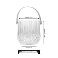 Vixplorn Ice Bucket with Handle Acrylic Transparent Champagne Beer Wine Ice Bucket for Home Hotel Bar Pub Re