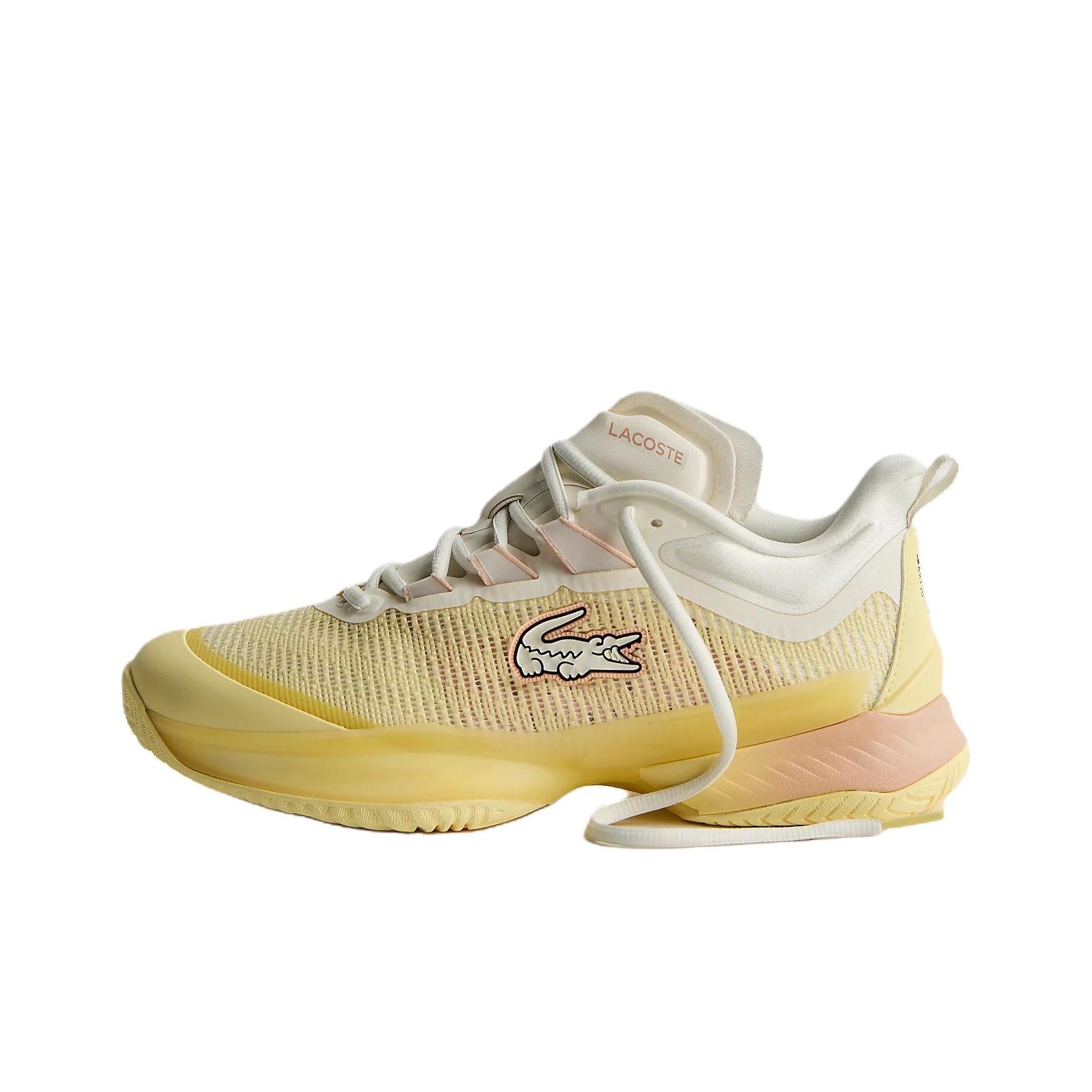 รองเท้าและชุดกีฬา Lacoste x FP MOVEMENT AG LT23 Low top รองเท้าเทนนิสผู้หญิง สีเหลือง 50SFA0019