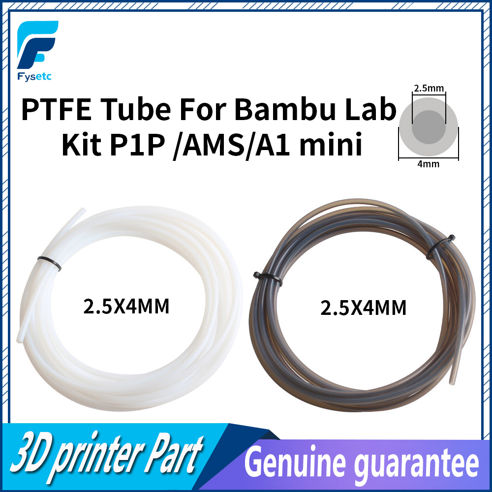 【Clearance Markdowns】 PTFE for Bambu Lab P1P AMS A1 mini Teflonto Bowden Extruder 1.75mm ID2.5mm OD4