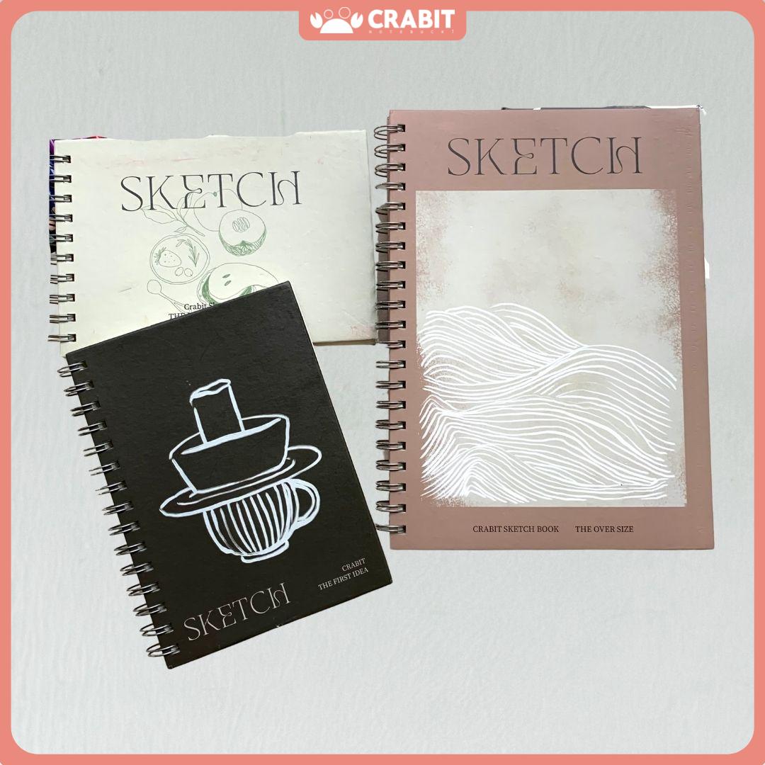 Sổ vẽ phác thảo Sketchbook Crabit A4 A5 sổ còng lò xo 190gsm