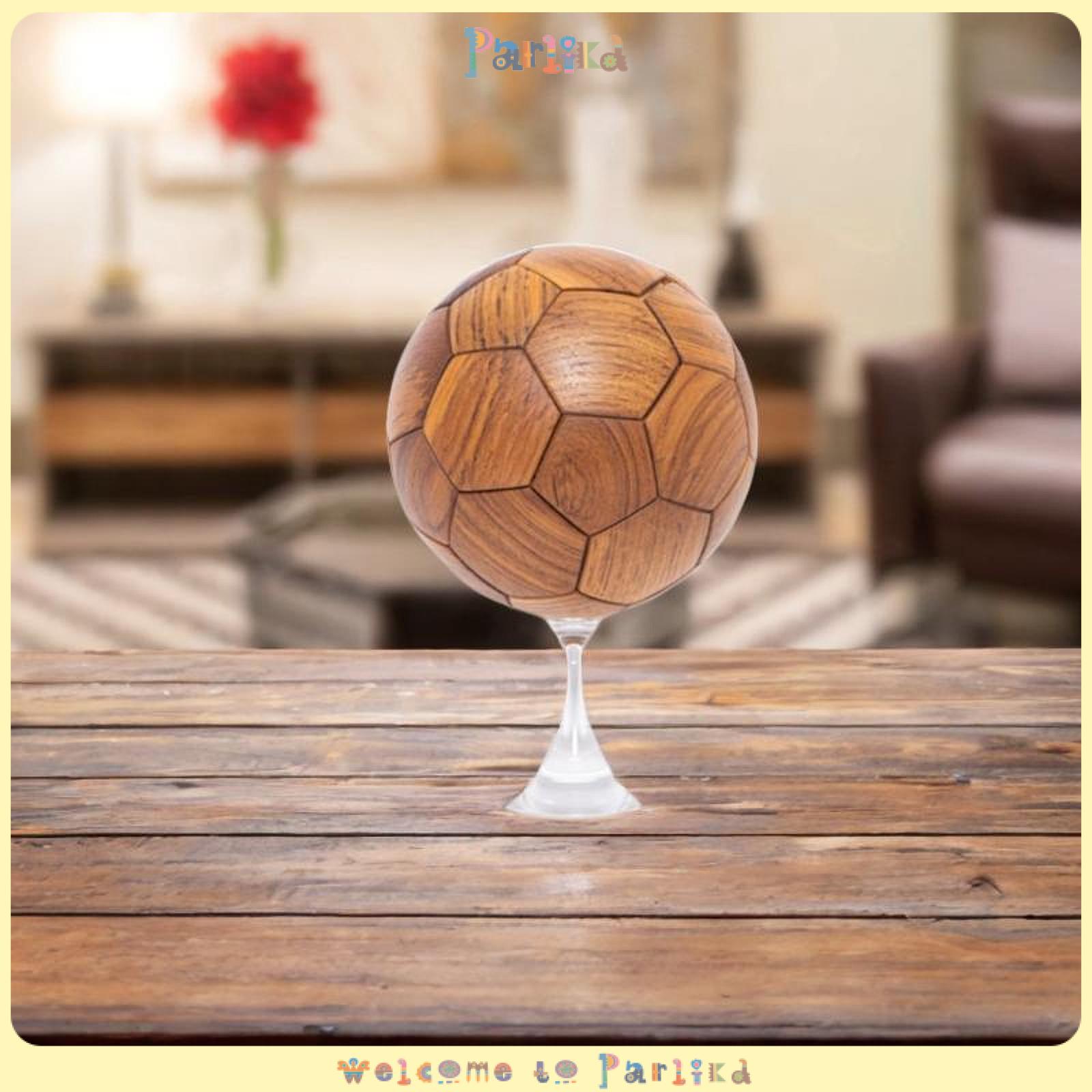 LOVIVER Wood Figurine Football Statue Gift Artwork with Stand for Home Decor Sculpture for Desk Cabinet Living Room Bedroom Hallway ราคา 1,952 บาท*ส่งฟรี